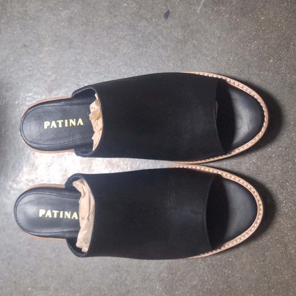 Patina Open Toe Mule